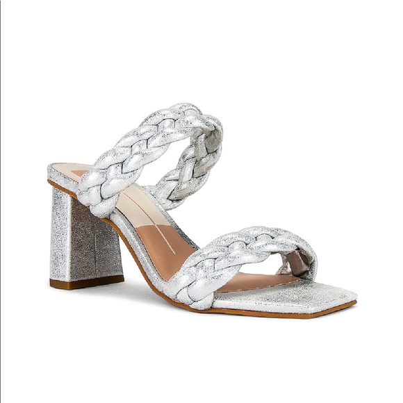 Dolce Vita Silver Sandals - Picture 1 of 7